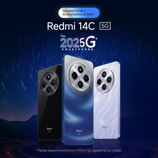 Redmi 14C 5G (Stargaze काला, 6GB RAM, 128GB स्टोरेज) – सुपरफास्ट 5G, 120Hz डिस्प्ले & 50MP कैमरा! - Image 2