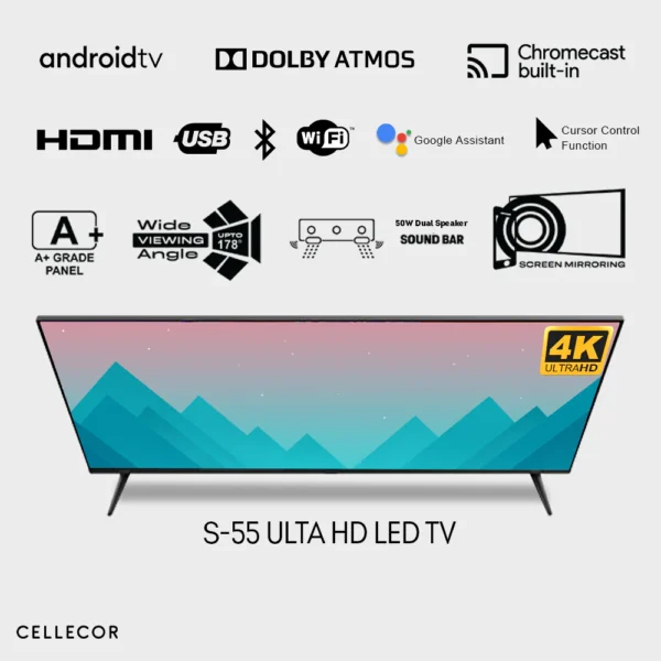 Cellecor Smart TV S-55 (55 Inch) – Full HD Smart TV with Amazing Features!